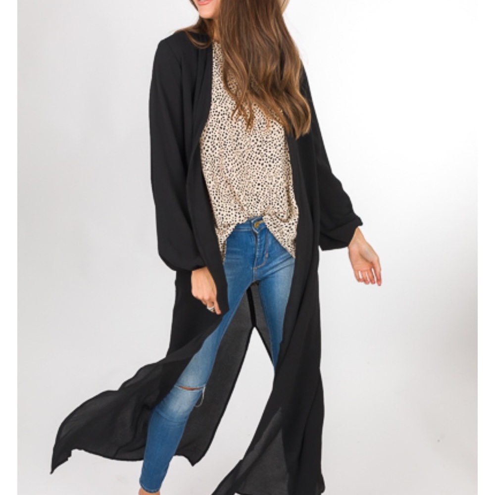 Buddy Love Black Flowing Cape Jacket